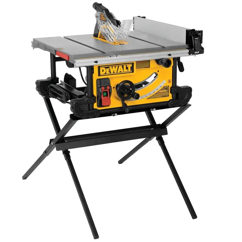 Dewalt 10-Inch Jobsite Table Saw With Scissor Stand For Portability And Stability 1