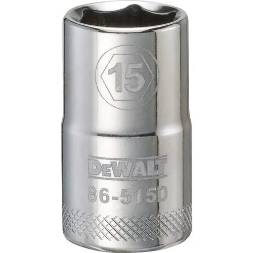Dewalt 12-Point 6-Point Socket — 1/2-Inch Drive, 15 Mm Metric 1