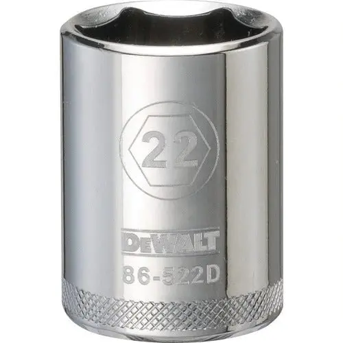 Dewalt 12-Point 6-Point Socket — 1/2-Inch Drive, 22 Mm Metric 1