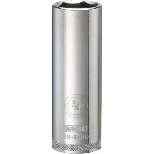 Dewalt 12-Point Deep Socket — 1/2-Inch Drive, 3/4-Inch Sae 1