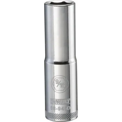 Dewalt 12-Point Deep Socket — 1/2-Inch Drive, 9/16-Inch Sae 1