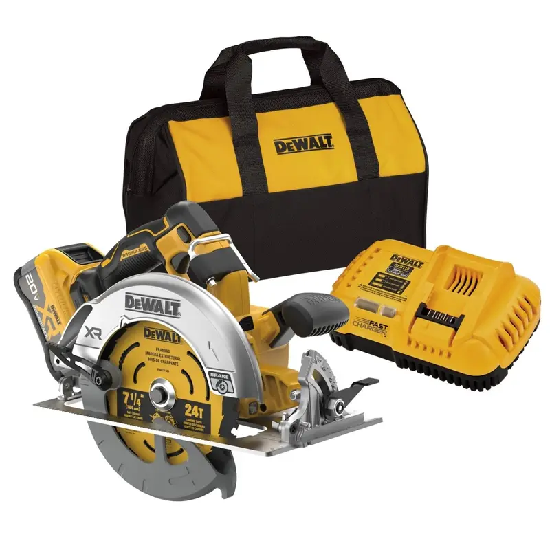 Dewalt 20V Max Xr Brushless 7-1/4" Circular Saw Kit — Complete Package 1