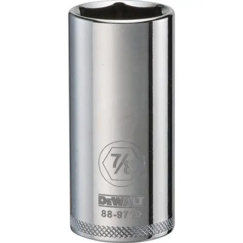 Dewalt 38-Point Deep Socket — 1/2-Inch Drive, 7/8-Inch Sae 1