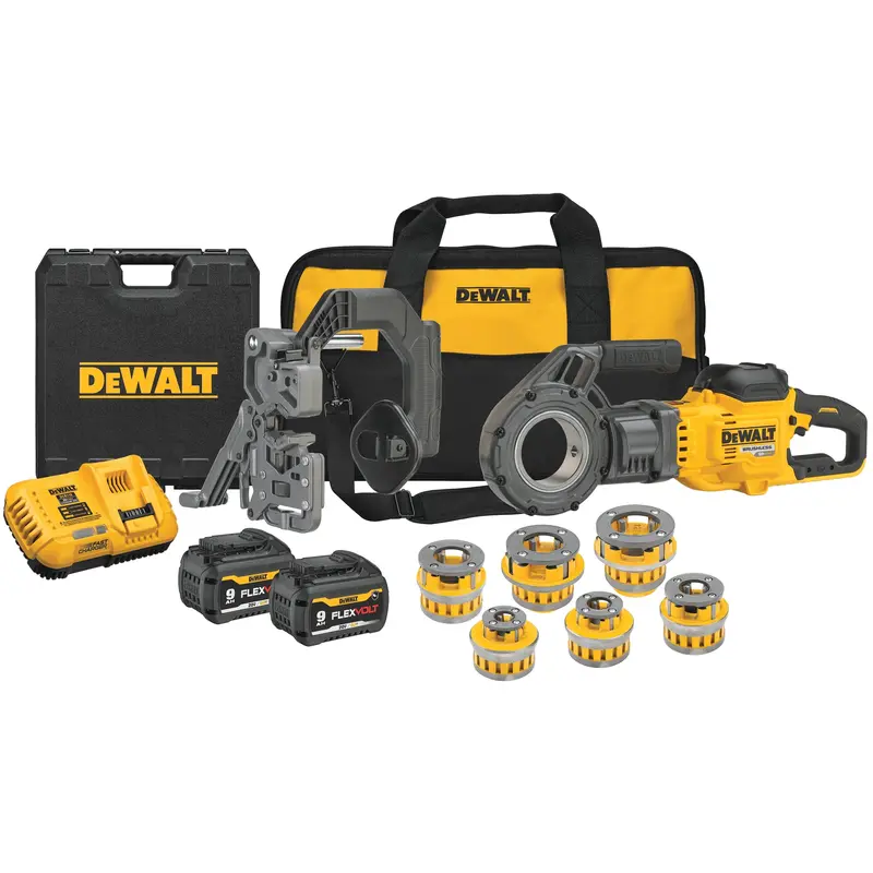 Dewalt Dce700X2K Flexvolt 60V Max Cordless Pipe Threader Kit – Includes Die Heads 1