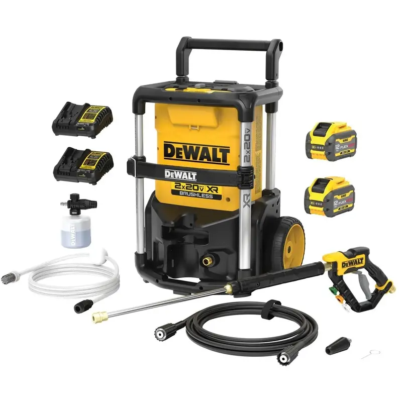 Dewalt Dcpw1600Y2 1600 Psi Cordless Pressure Washer Kit With Two 20V Max Flexvolt Batteries 1