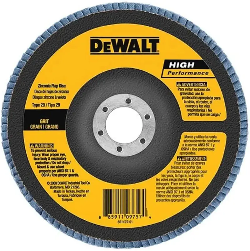 Dewalt Dw8380 6-Inch × 7/8-Inch Type 29 High-Performance Flap Disc (40G) 1