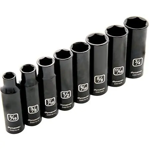 Dynamic Gt-D010021 8-Piece Sae 3/8" Drive Deep Impact Socket Set 1