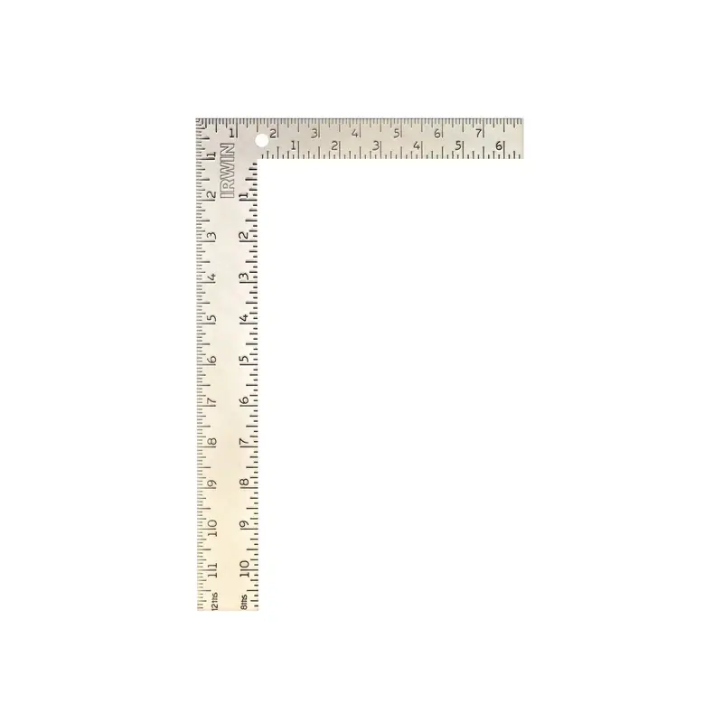 Irwin 1794462 8-In X 12-In Steel Carpenter Square For Layout And Framing 1