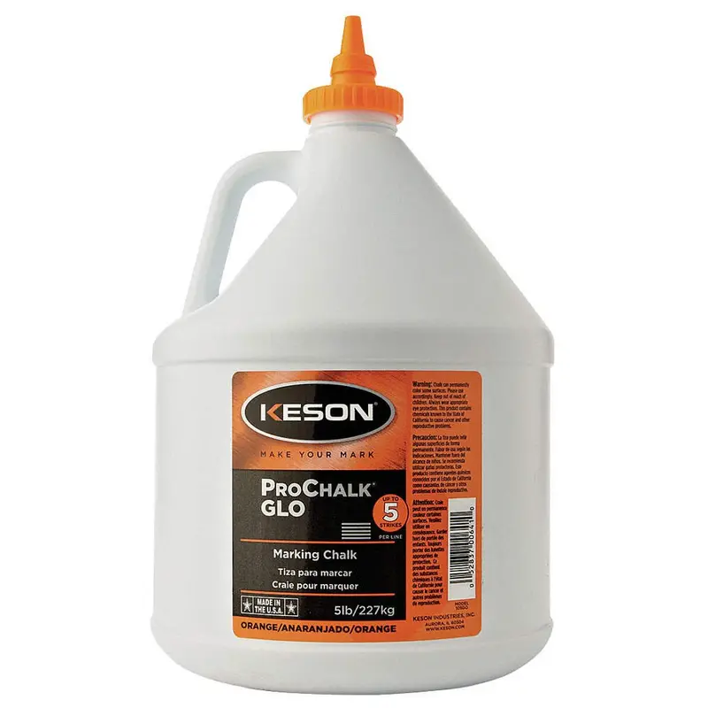 Keson 105Go Orange Chalk Powder — 5-Pound Reusable Container 1