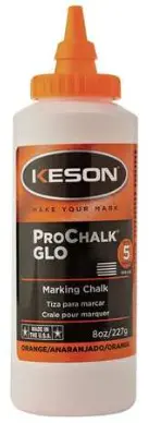 Keson 8 Oz Glow-In-The-Dark Orange Marking Chalk (Model 8-Go) 1