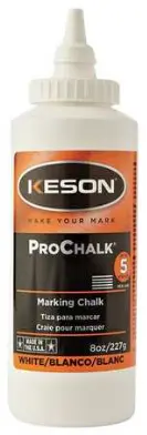 Keson 8-W White Marking Chalk – 8-Ounce Can 1