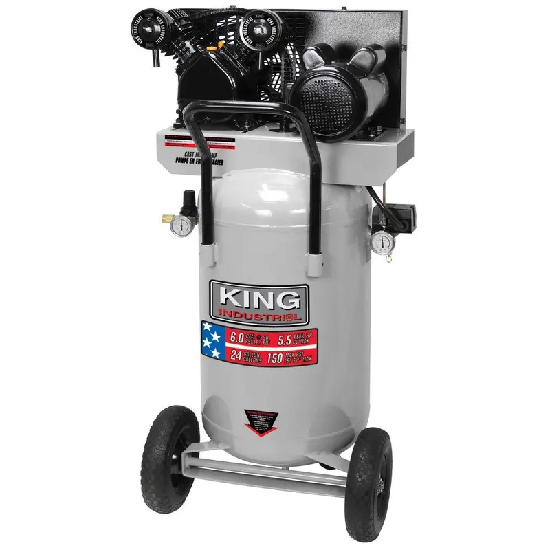 King Canada Kc-3124V2 24-Gallon Air Compressor With 5.5 Peak Hp Motor 1