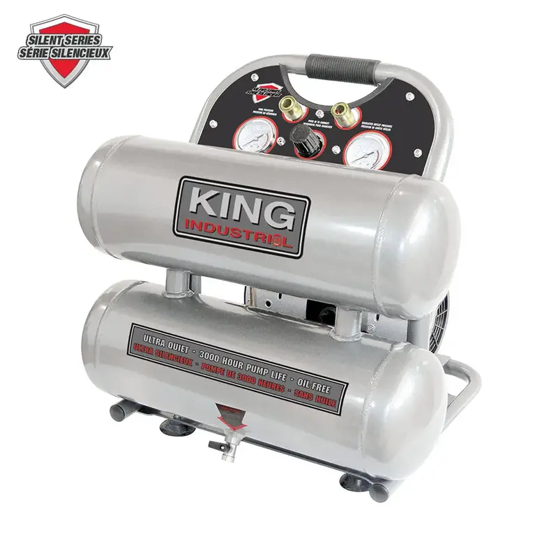 King Canada Kc-4620A 4.6-Gallon Compact Oil-Free Quiet Air Compressor 1
