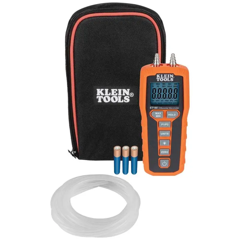 Klein Et180 Digital Differential Manometer For Hvac And Pressure Testing 1