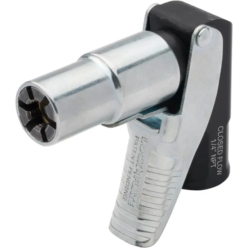 Locknlube Lnl65012 90° Locknflate Closed-Flow Locking Air Chuck 1