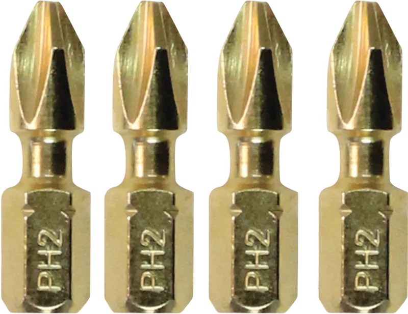 Makita Impact Gold Phillips Insert Bit Pack – #2 Size (4-Pack, Model B-34942) 1