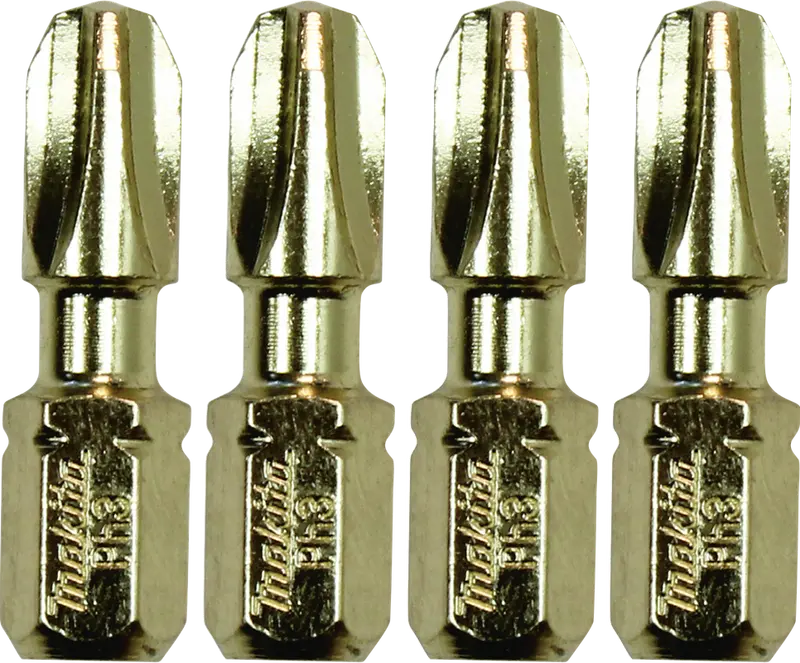 Makita Impact Gold Phillips Insert Bit Pack – #3 Size (4-Pack, Model B-34964) 1