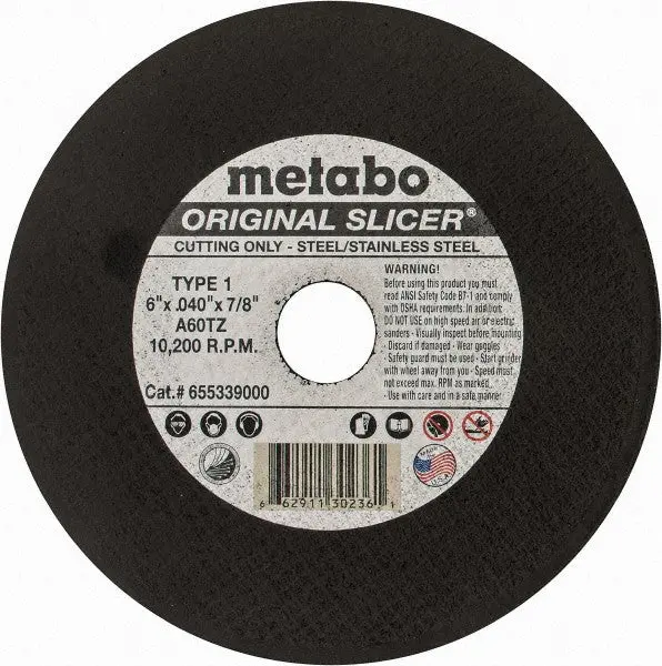 Metabo Super Slicer 6" Cutting Wheel 1