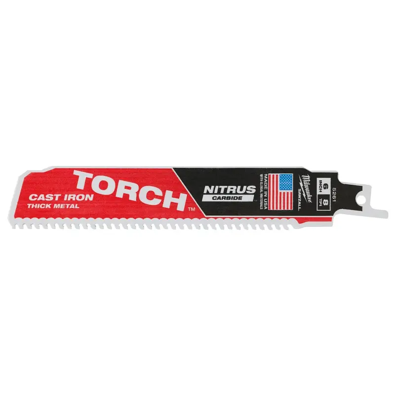 Milwaukee 48-00-5261 Torch™ Cast Iron Saw Blade – 6" × 7 Tpi, Nitrus Carbide Enhanced (1-Pack) 1