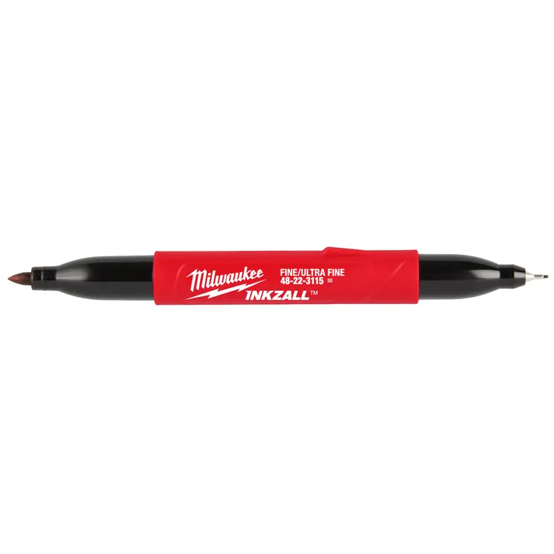 Milwaukee 48-22-3115 Inkzall Double-Sided Black Marker – Ultra-Fine + Fine Point 1