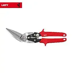 Milwaukee Left-Offset Long-Cut Aviation Snips – Precision Sheet Metal Shears 1