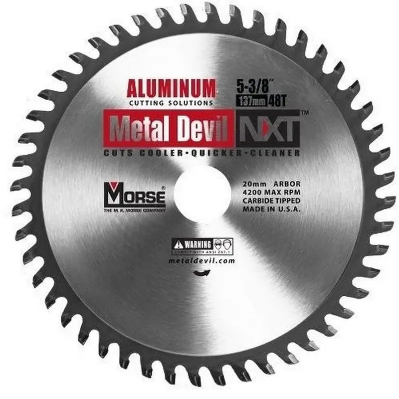 Morse Csm53848Nac 5-3/8-Inch Circular Saw Blade — 48-Tooth Aluminum-Cut Design 1