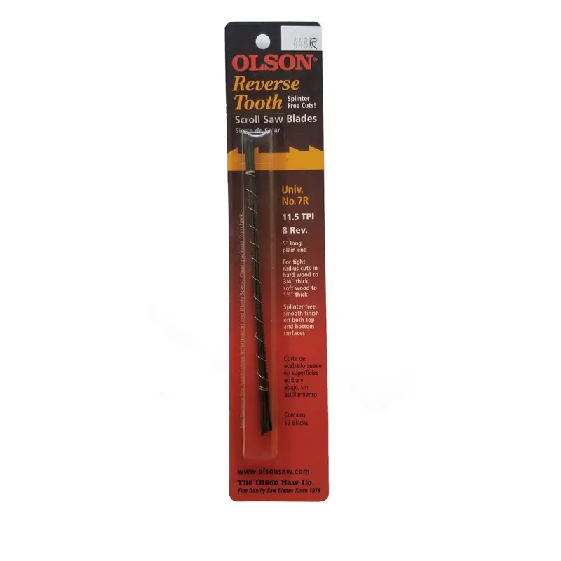 Olson Ols-44802 Reverse-Tooth Scroll Saw Blade – 0.045-Inch Wide 1