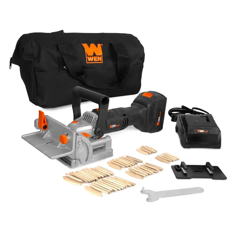 Wen 20648 Cordless Plate Joiner Kit With 20V 4.0Ah Battery And Charger 1