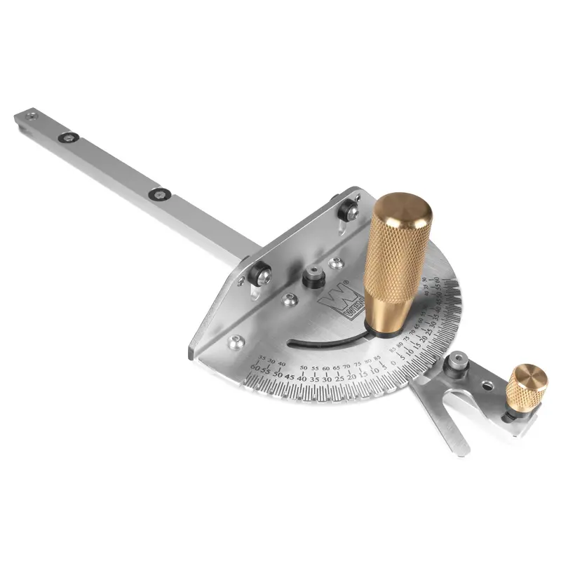 Wen Wa1401 Precision Miter Gauge – Steel-And-Brass Table Saw Accessory With 27 Positive Angle Stops 1