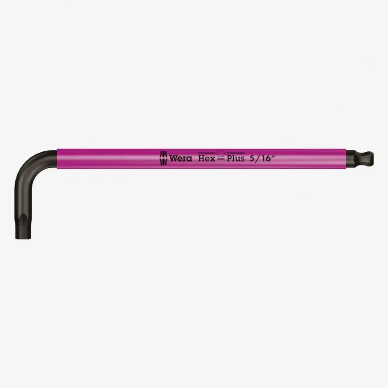 Wera Hex L-Key With Ball End – 5/16 In X 195 Mm (Pink) 1