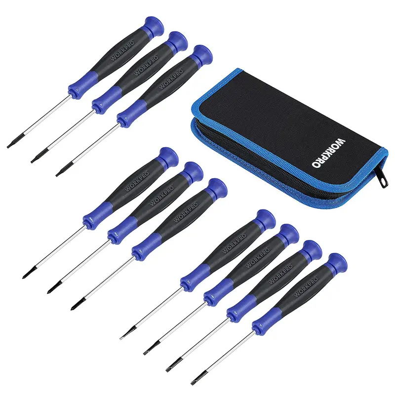 Workpro 10-Piece Precision Screwdriver Set – Slim Tip Tools With Protective Carrying Pouch 1