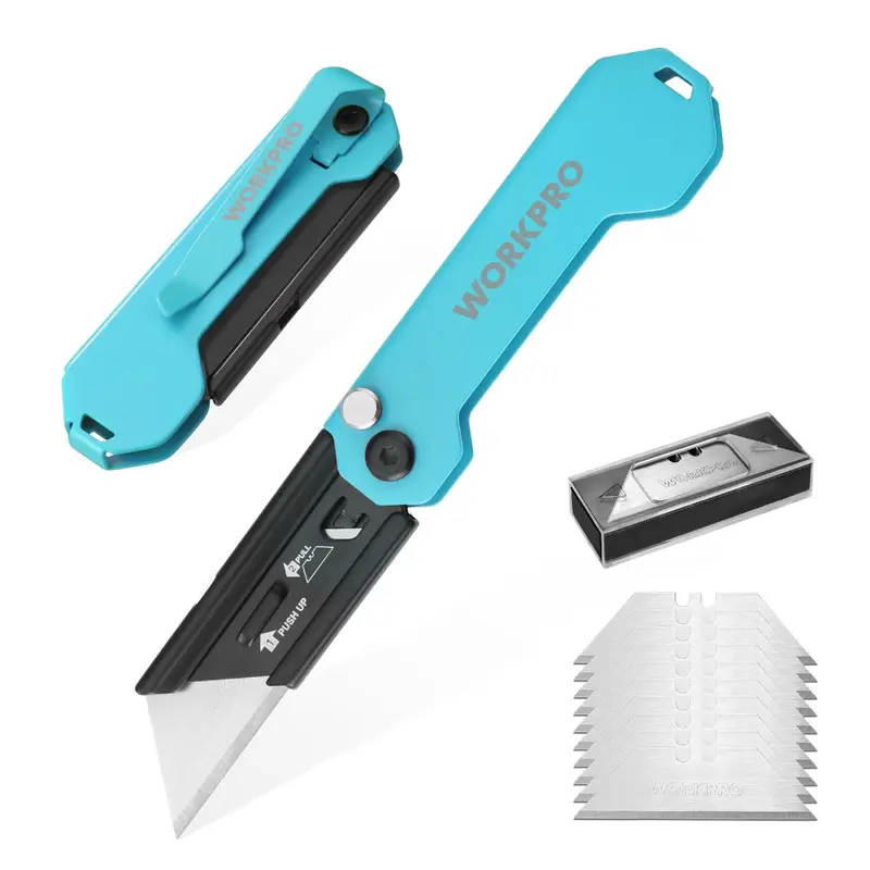 Workpro 2-Piece Edc Folding Utility Knife Set — Compact, Pocket-Sized Cutters For Everyday Carry 1
