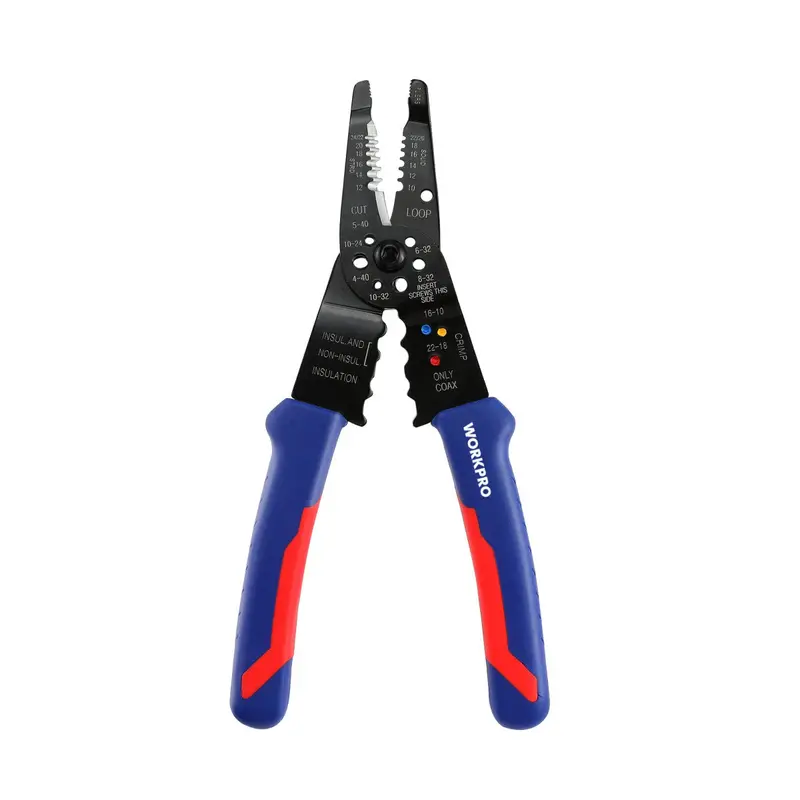 Workpro 8" Multi-Function Wire Stripper/Cutter/Crimper Tool 1