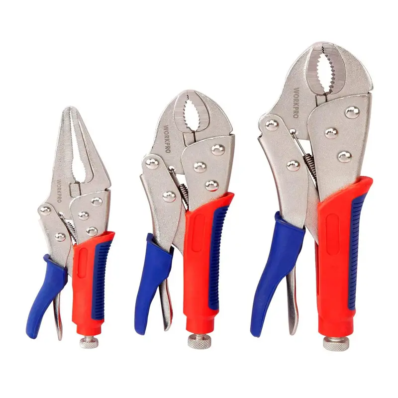 Workpro Heavy-Duty Locking Pliers Set – 3-Piece Forged Steel Grips 1