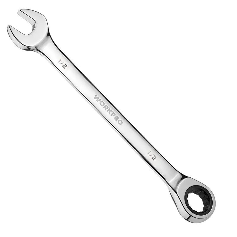 Workpro Multi-Size Ratcheting Combination Wrench Set – Chrome Vanadium Steel, Sae Sizes 1