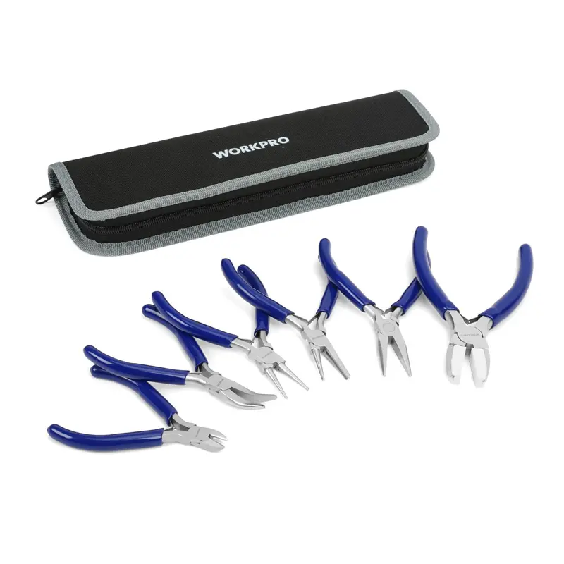 Workpro Precision Jewelers Pliers Set – 7-Piece With Protective Carry Pouch 1