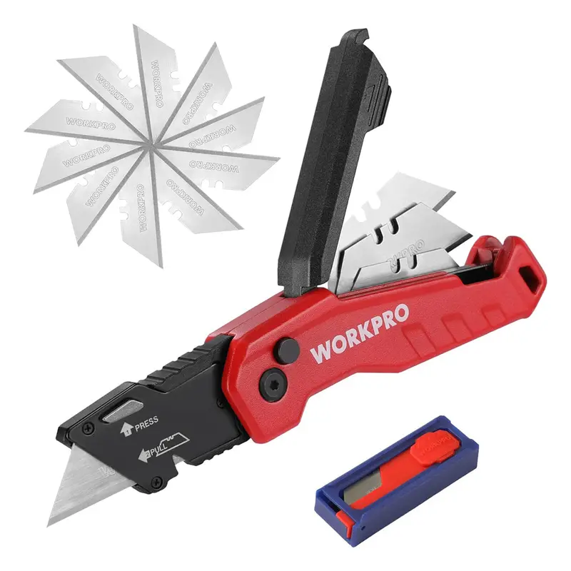 Workpro Quick-Change Folding Utility Knife – Includes 13 Replacement Blades 2
