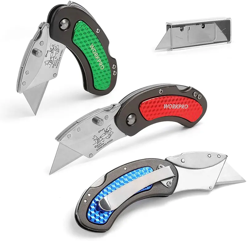 Workpro Quick-Change Folding Utility Knife Kit – Precision Blades & Secure Housing 1