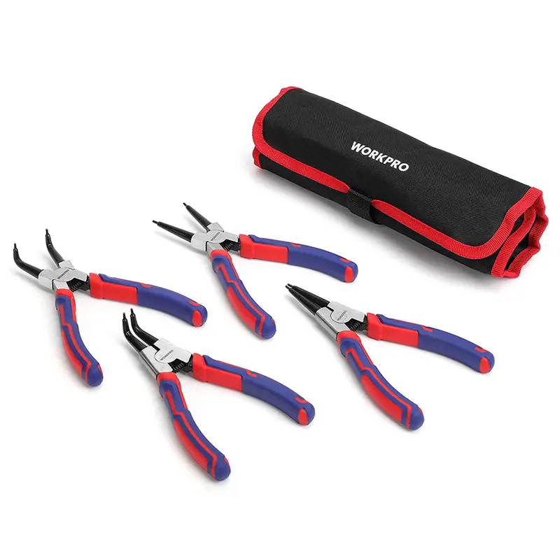 Workpro Snap Ring Pliers Kit – 4-Piece Internal/External Set With Protective Storage Pouch 1